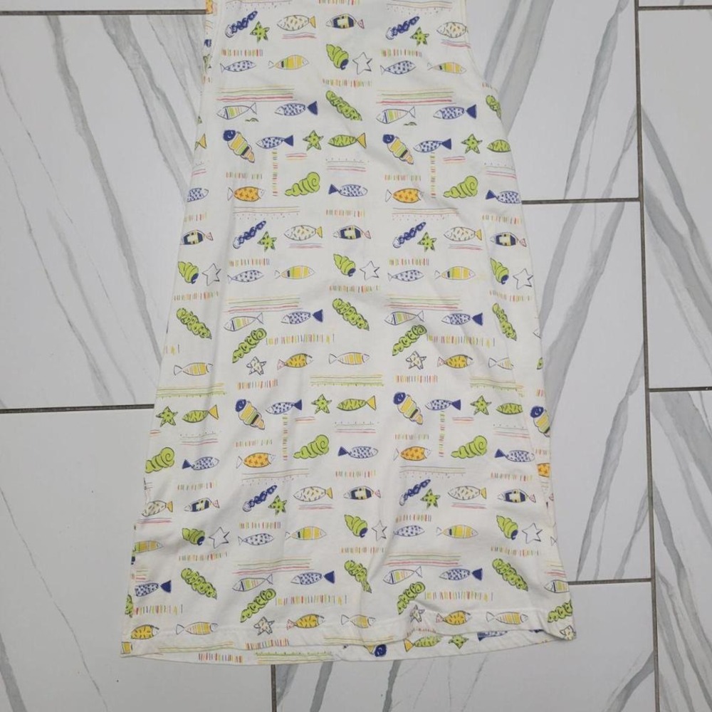 Vintage 90s Fish Print Sun Dress size L
